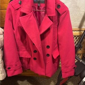 Pink Double-Breasted Women's Jacket
